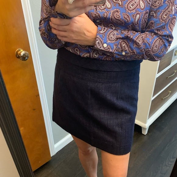 J. Crew Metallic Linen Mini Skirt - Picture 9 of 10